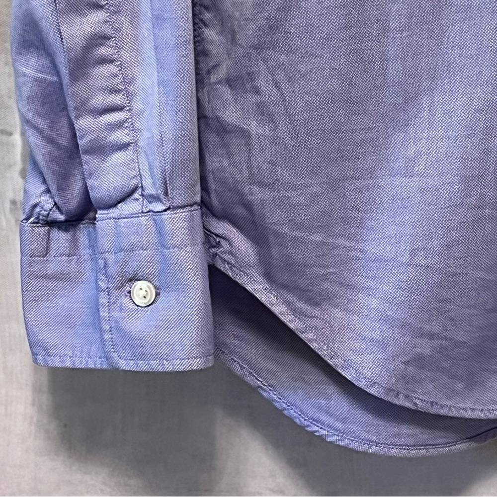 J.CREW Thompson Shirtings 80's 2-Ply Long Sleeve Shirt XL Blue 17-17 1/2 Career - Picture 3 of 14